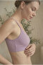 3-Pack Lilac Ribbed Bustier with Removable Pads - Women's Basic Crop Top - 3