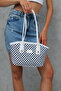 Polka Dot White Women's Shoulder Bag with Zipper, Daily Stylish Handbag - 2