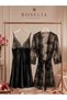 Women's Satin Lace Nightgown and Dressing Gown Set 2 Piece Dowry Set - 3