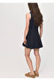Denim Effect Dress with Bow Detail - 4