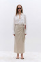Natural Noli Linen Wrap Skirt