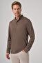 Men's Green Trend Polo Neck Rayon Sweatshirt - 2