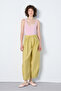 Women's Oil Green Premium Fabric Oversize Trousers 31085