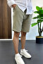 Men's Cotton Muslin Fabric Shorts Green Edw501 - 2