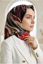 100% Twill نمط أوراق العرقية اللون الأحمر 90x90 زراعة الشكل: وشاح مخيط يدويًا