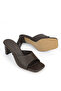 , Women's Heeled Slippers 161996Z326 Brown - 6