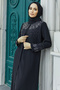 فستان سهرة لينا مقاس كبير - أسود - 3