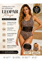Women's Gathering Leopard Patterned Swimsuit, Waist Slimming, Tulle Detail, Fully Lined