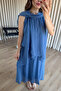 Indigo Shawl Dress - 3446 - 2