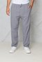 Men's Gray Jogger Pants with Elastic Waist and Laces, 100% Cotton Linen, Baggy, Comfortable, Casual Trousers - 2