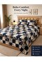 King Size Bedsheet 108x108 Inches with Pillow Covers - Navy 100% Cotton 800 Thread Count Double Brushed - Luxury Soft, Breathable & Easy Care Bedding Set for Home - 7