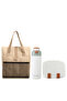 Mega Flex Bento Lunch Box 1864ml w/ Lunch Bag & 720ml Bottle | Leakproof Meal Set – Ivory Terracotta