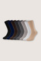 8-Piece Mixed Color Men's Business Cotton Seamless Thin Summer Socks - Premium - 2