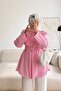 Women's Belted Gold Buckle Modern Cut Stylish Comfortable Long Sleeve Hijab Shirt - 2