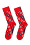 جوارب قطنية نسائية من Happy Socks باللون الأحمر P003200