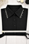 Bond Series Special Chain Collar Black Shirt Open Side Maternity Shirt Buttoned Shirt Sleeveless - 5
