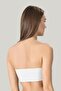 Women's Strapless Padded Knitted Seamless Basic Women's Bandeo Bustier 11072 - 2