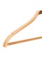 Wooden 8061-Çb Bar Hanger for Shirts and Trousers, Natural Color, 24 Pieces - 2