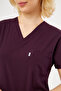 Dark Plum High Cotton Stretch Fabric Batwing Sleeve Doctor Nurse Scrubs Surgical Set - 6