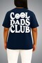 Oversize Cool Dads Club Chest and Back Printed Unisex T-Shirt - 4