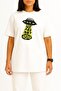 Oversized Aliens Exist We Are Not Alone in This World Chest Printed Unisex T-Shirt - 2