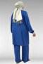 38014 Large Size Indigo Basic Combed Cotton Tunic - 5