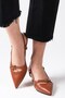 Kristin Tan Color Low Heeled Women's Shoes - 4