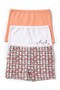 Girl's Colorful 3-Piece Love Printed Boxer with Body-Hugging Stretch Fabric - 8707-3