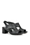 , Women's Genuine Leather Heeled Sandals 1411020Z2211 Black - 4