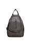 Gk66 Women's Backpack Suitable for Daily Use Knitted Motif Covered Bag Gray - 3
