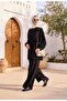 Strawberry Linen Shirt Summer Suit – Comfortable Elegance with Pocket Pants (Size 36-48) Black - 5