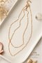 Sequin Detailed Chain Necklace – 55 cm Minimal Sparkling Gold Necklace - 5