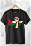 Palestine Printed Black Unisex Oversize T-Shirt - T-Shirt
