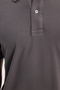 Men's slim fit 100% cotton short sleeve polo collar anthracite t-shirt - 7