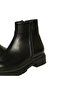 Black Leather Double Zipper Women's Boots - 3