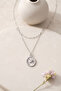 Women's Plate Heart and Mirrored Italian Chain Necklace - 5