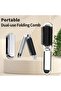 Foldable Mini With Mirror Hair Brush Folding Comb Head Massage Portable Travel Hairbrush - 2