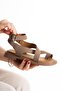 Women's Mink Suede Ankle Strap Sandals with Back Buckle S1536 - 2