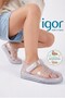 S10265 Star Glitter Baby & Kids Glitter Transparent Sandals
