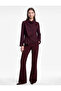 Asymmetrical Tie Detail Long Sleeve High Neck Crepe Blouse