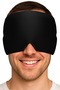 Gel Filled Migraine and Headache Relief Headgear Eye Mask, Cold Compress Headache Bandage Black