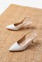 Zri̇n-1152 Premium White Daily 7 cm Heeled Shoes