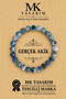 Genuine Blue Agate Stone Bracelet-Mkt.1.101.64 Relaxing, Embracing, Energy Bracelet