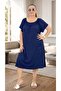 Madonna Collar Pocket Midi Length Full Lycra Extra Large Size Combed Cotton Dress - 2