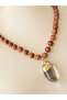 Star Stone Natural Stone Necklace 8 mm 50 cm – Handmade Design Necklace with Natural Stone Endpieces - 2