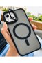 iPhone 15 - 14 - 13 Compatible Magsafe Featured Protective Silicone Case with Camera Frame and Stand