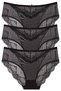 3'' Front Tulle and Lace Mixed Back Leg Lace Detailed Panties