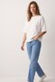 100% Cotton Single Jersey Loose Fit Boxy Fit Combed Cotton Tok Fabric Women's T-Shirt Oversize White Drop Shoulder Crew Neck T-Shirt - 2