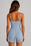 Body-Fitting Recovery Women's Sports Shorts Jumpsuit with Straps Body Tights Jumpsuit - 2