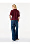 Cotton Embroidered Stripe Detailed Short Sleeve Polo Collar T-Shirt - 4